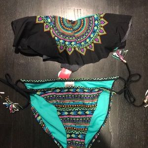 Bandeau top Bathing suit set